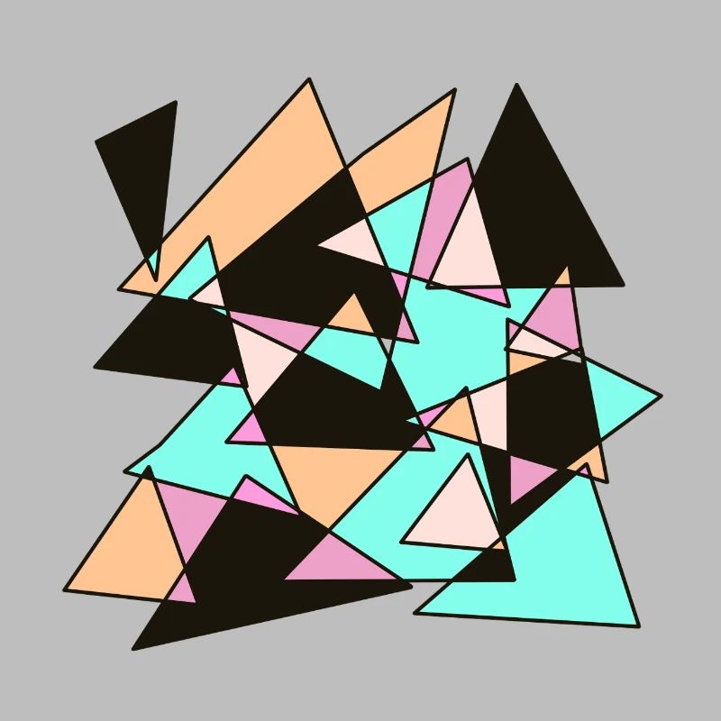 Geometric pastel triangles