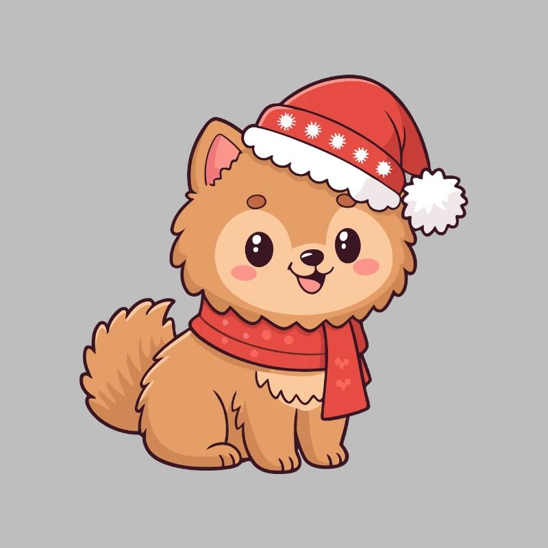 Chiot Noël Bonnet Écharpe
