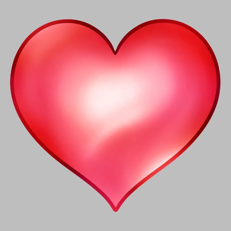 Red heart with luminous gradient