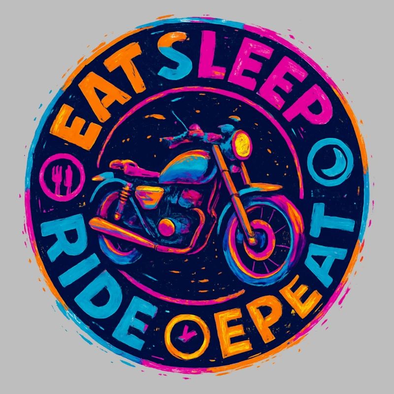 Eat Sleep Ride Repeat - Motorcycle - Biker