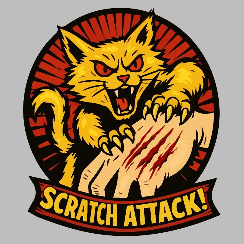 Scratch Attack Angry Cat Claw Design