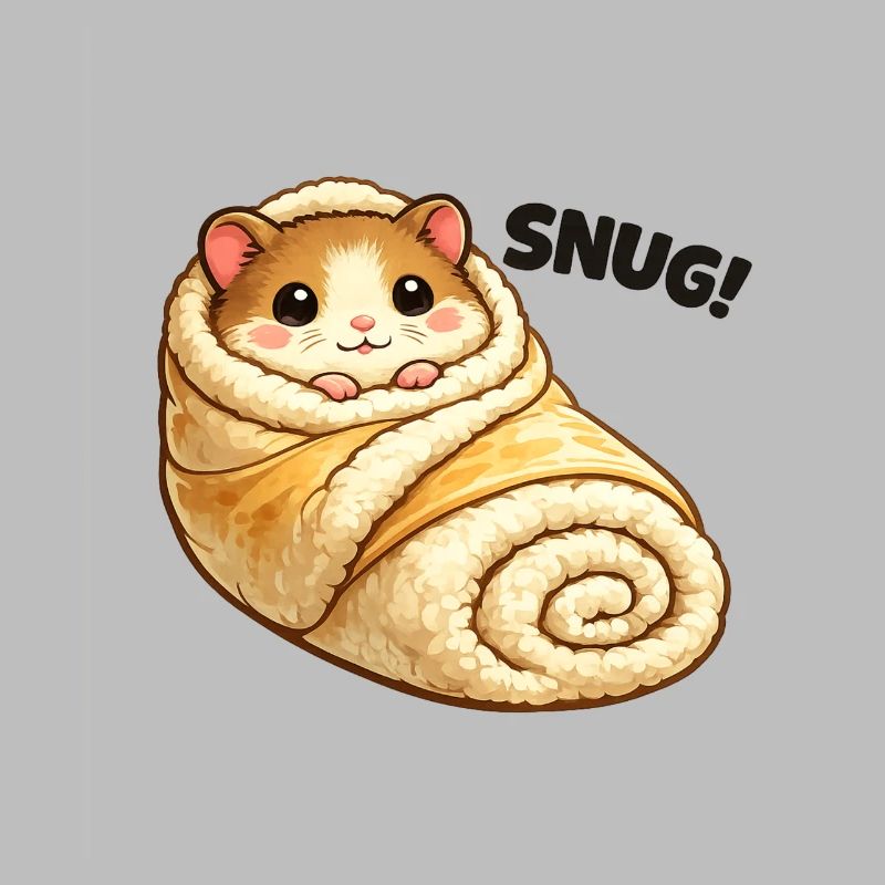 Hamster câlin dans une couverture