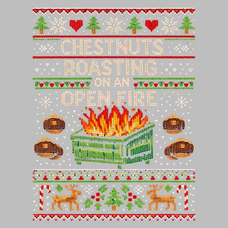 Roasting chestnuts on an open fire garbage can