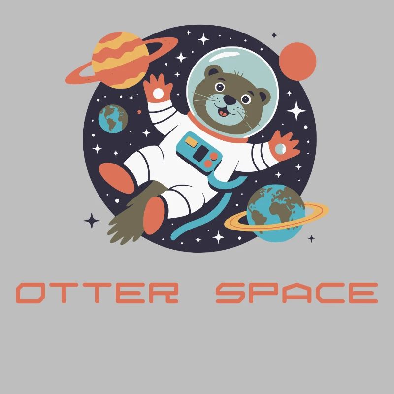 Otter in Space Rétro Comic