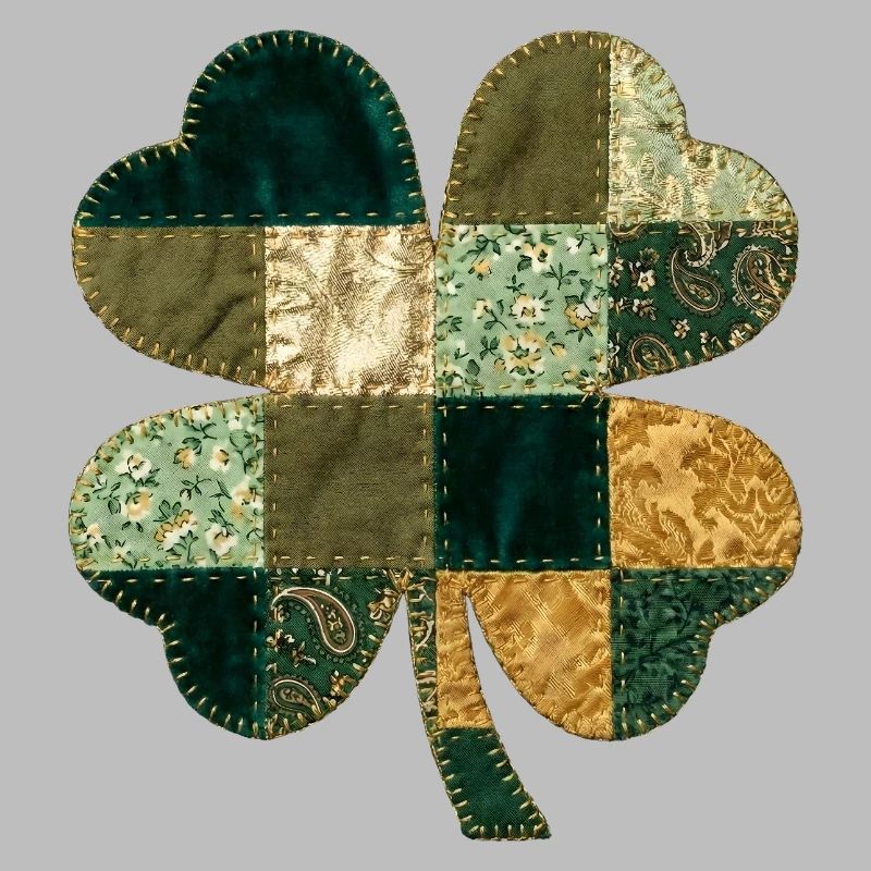 Patchwork Kleeblatt Quilt Stil