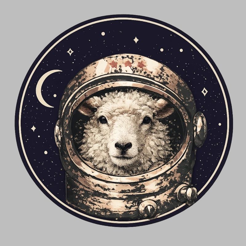 Astronautenschaf im Orbit