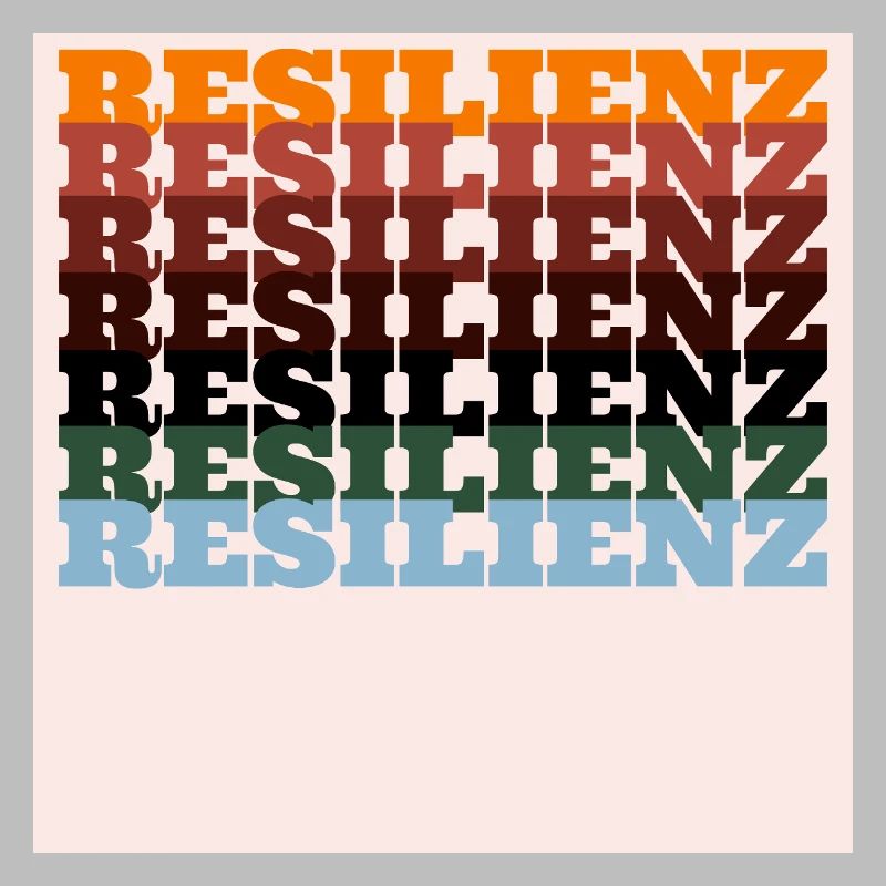 Typographie en impression colorée Resilience