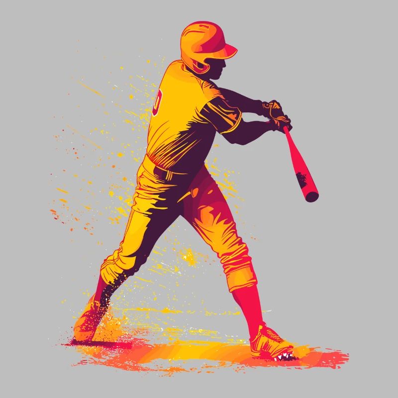 Battoir de baseball à explosion de couleur