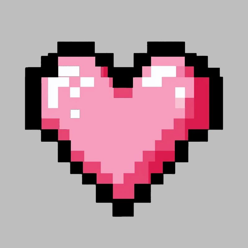 Retro 8-Bit-Pixelherz