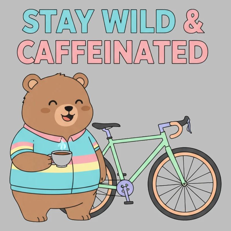 Stay Wild Caffeinated Bear Cycling