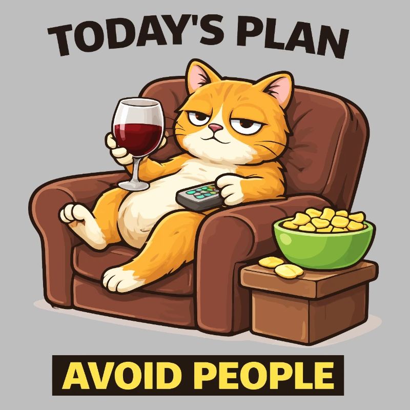 Today's Plan Avoid People Cat