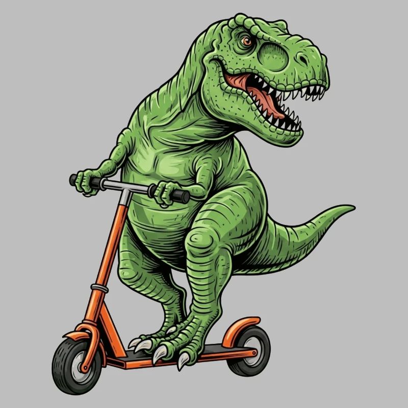 Dinosaurier-Roller T-Rex auf Scooter-Geschenken
