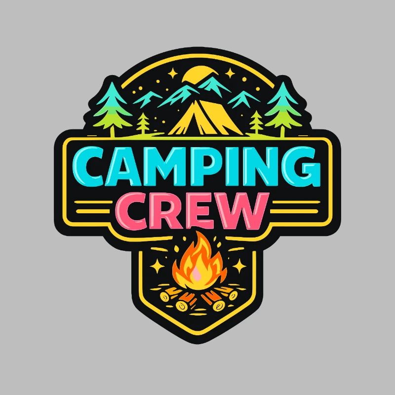 Camping Crew Abzeichen Neon
