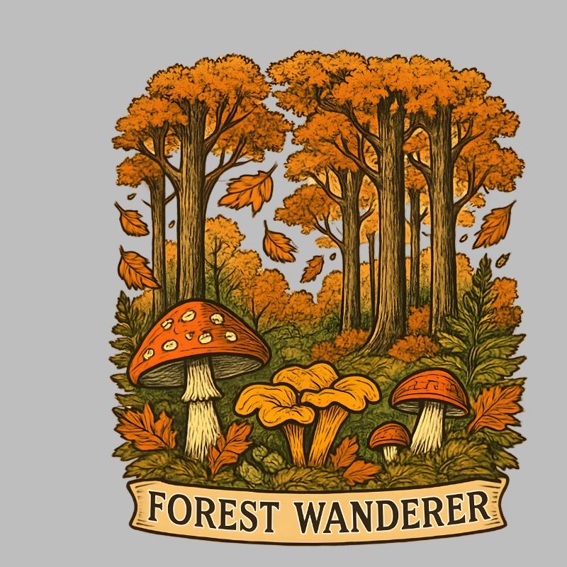 Forest Hikers Autumn Trail