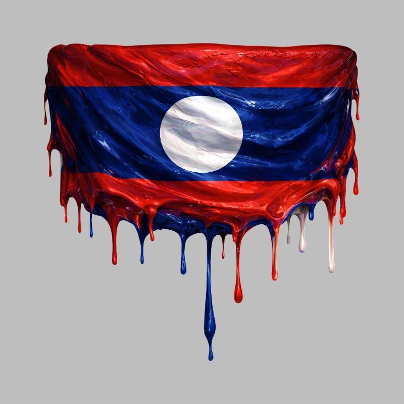 Drapeau du Laos couleur colorée