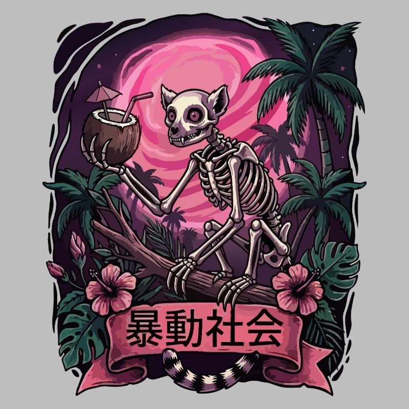 Neon Jungle Skeleton Moon Toast