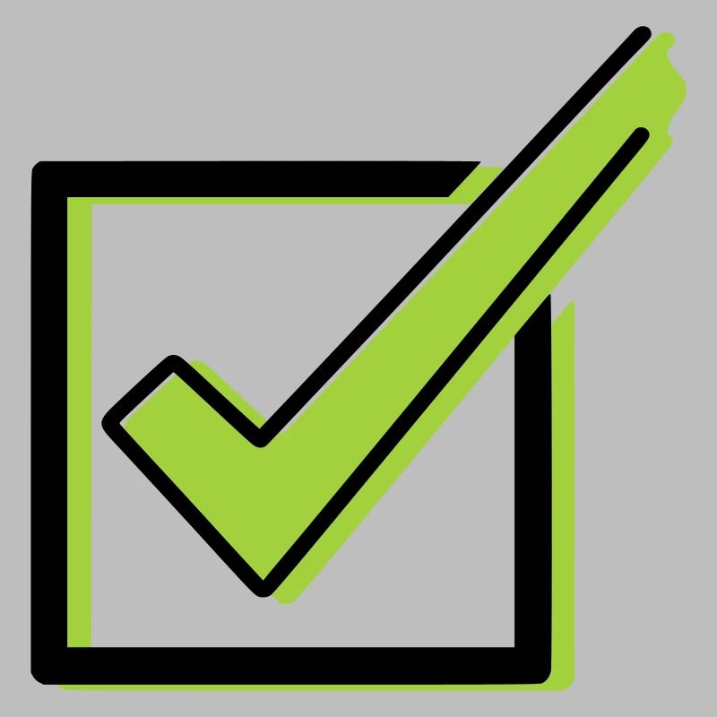 Häkchen Checkliste Box Comic