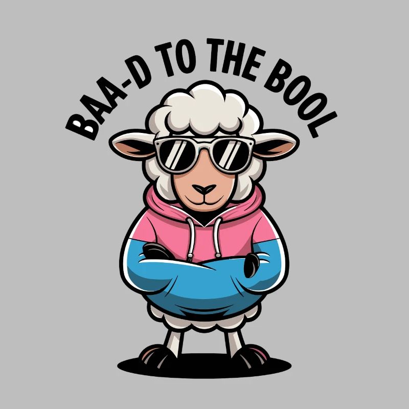 BAA-D TO THE BOOL COOL Nerdy Sheep for