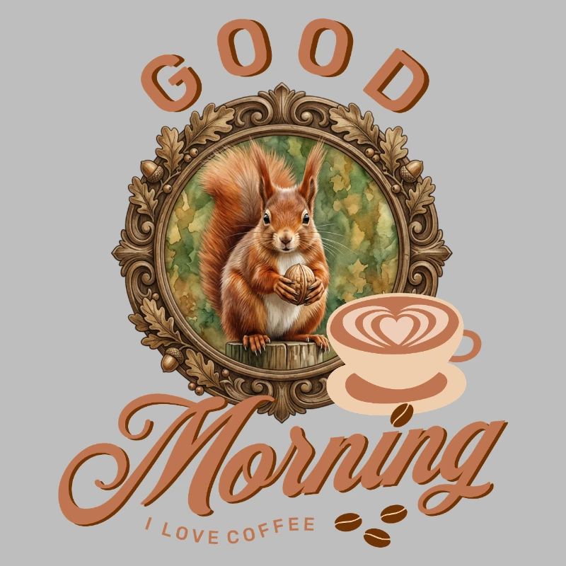 Morgenkaffee mit Eichhörnchen