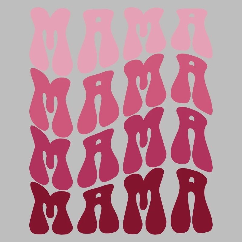 Mom Pattern in Pink Gradient