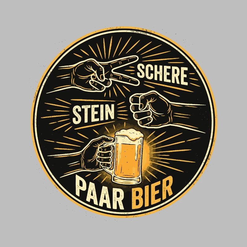 Schere Stein Bier German Beer Drinking Game 