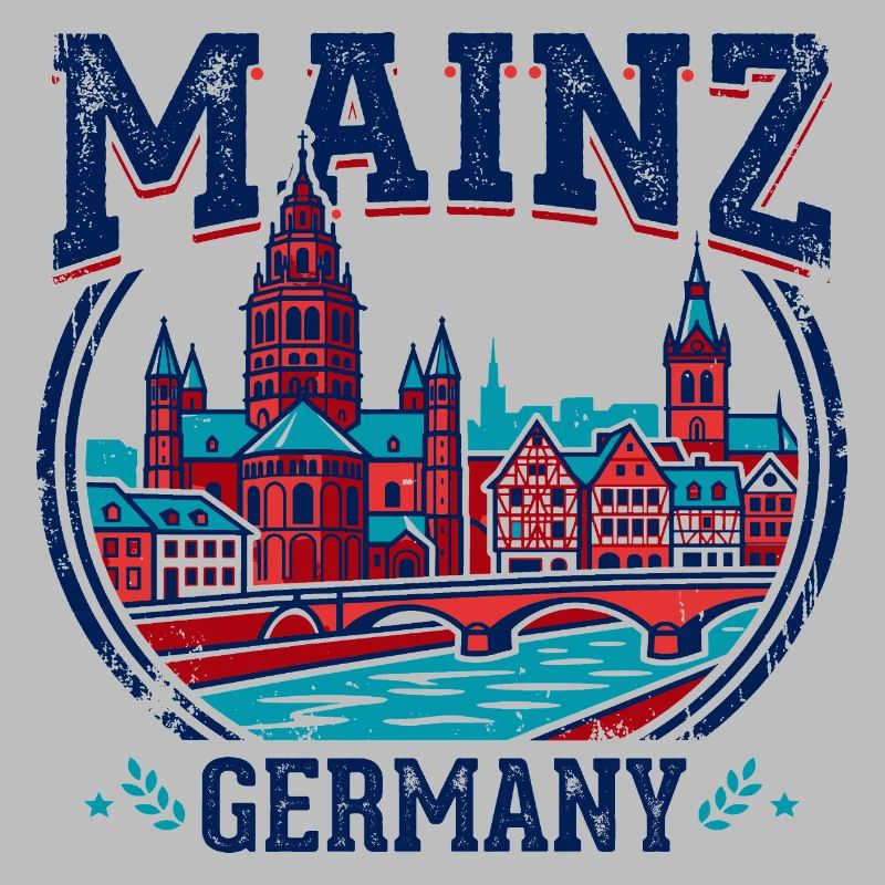 Mainz Germany Cathedral Rhine River Emblem
