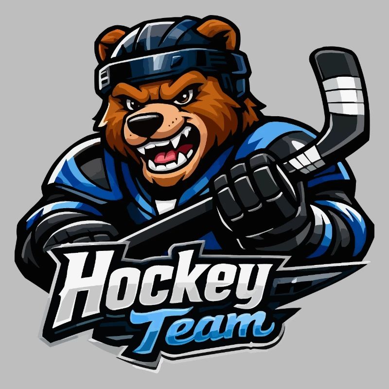 Bär Eishockey Team Maskottchen