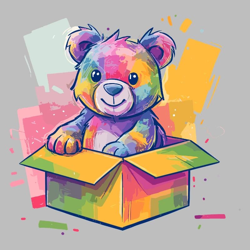 Rainbow Bear in a Box
