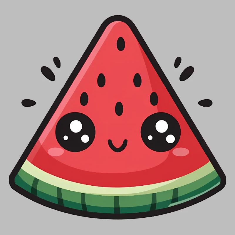 Tranche de pastèque kawaii