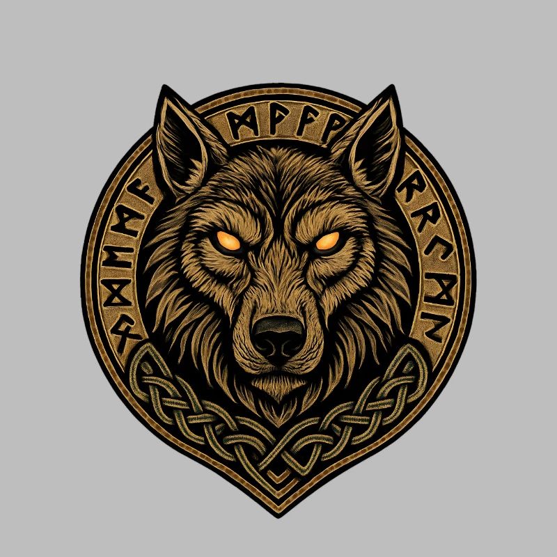 Wolfsmedaillon Runenwappen
