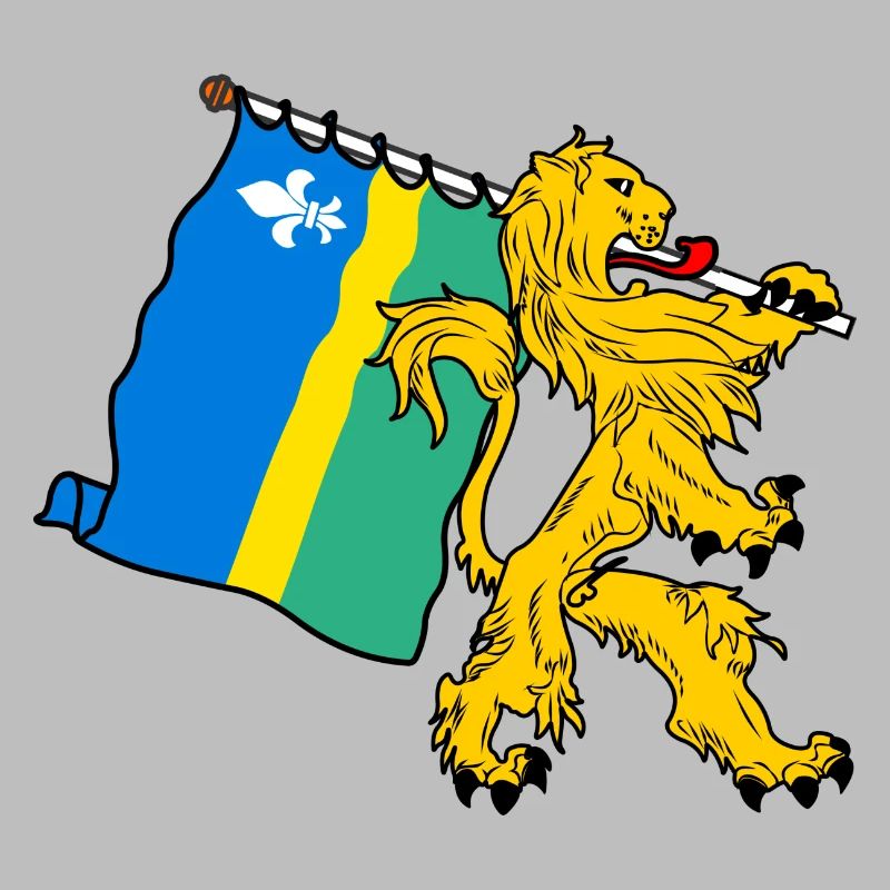 Lion avec drapeau Flevoland le drapeau