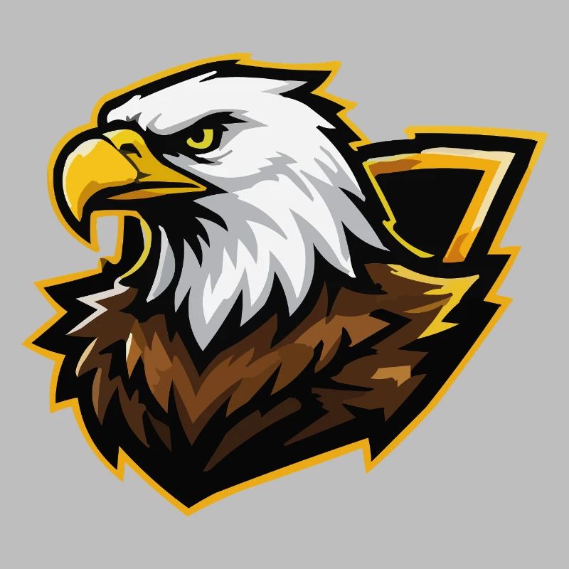 Adler mit Goldakzent Comic