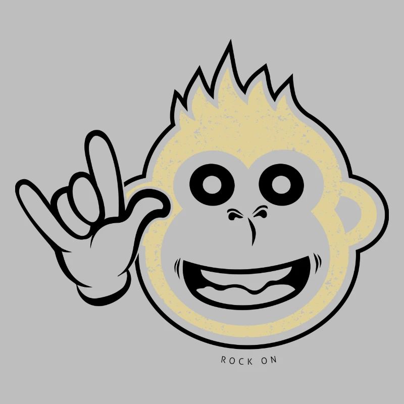 Rock on monkey