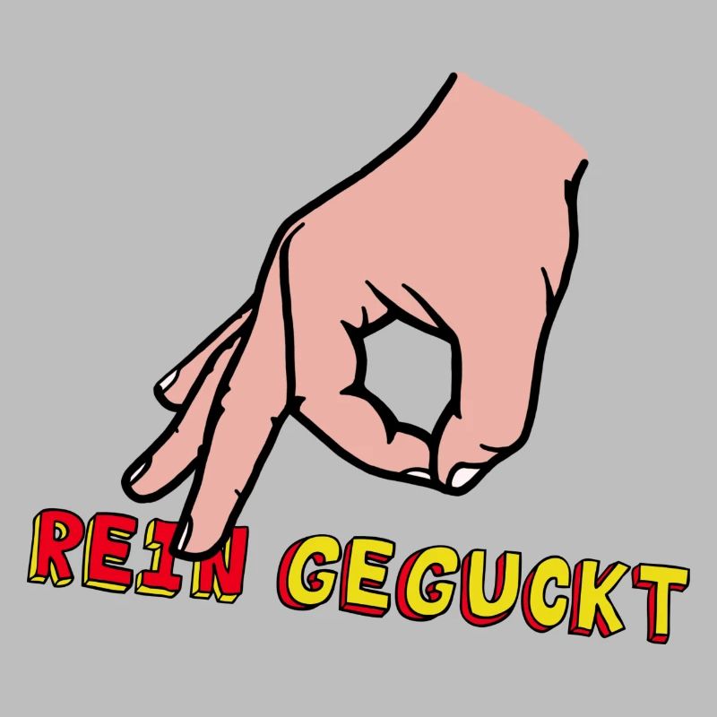 Comic Hand Index Finger with Retro Text