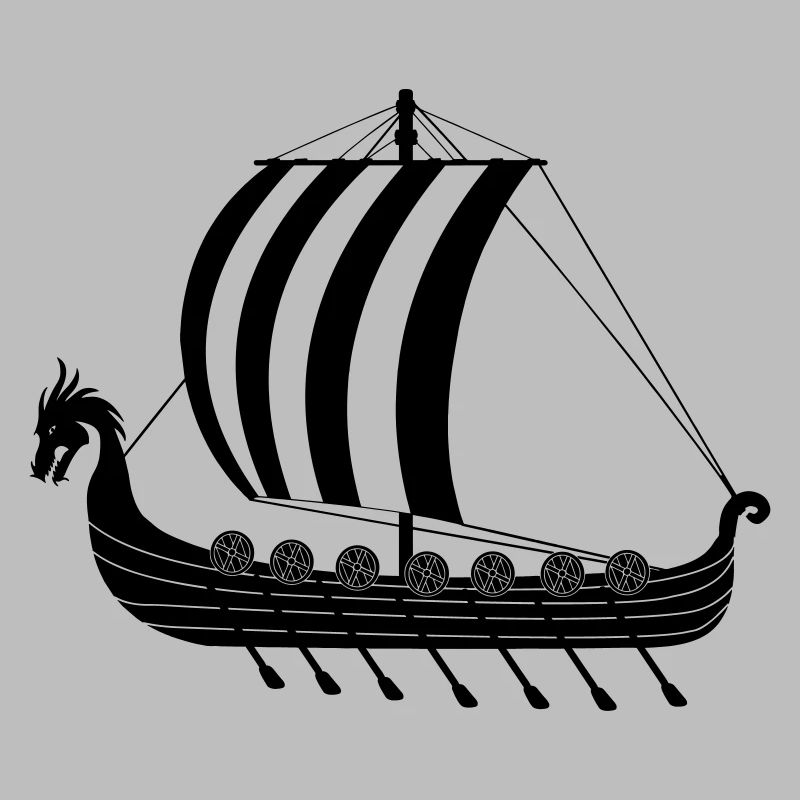 Wikinger-Drachenschiff dragar