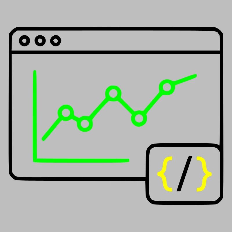 Web Analyse Chart Coding Browser Vektor