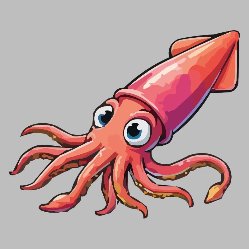 Dessin animé Calamar