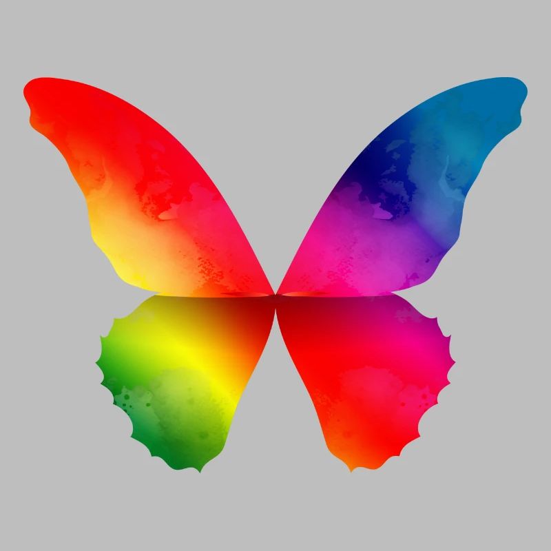 Schmetterling Form in kräftigen Regenbogen Farben