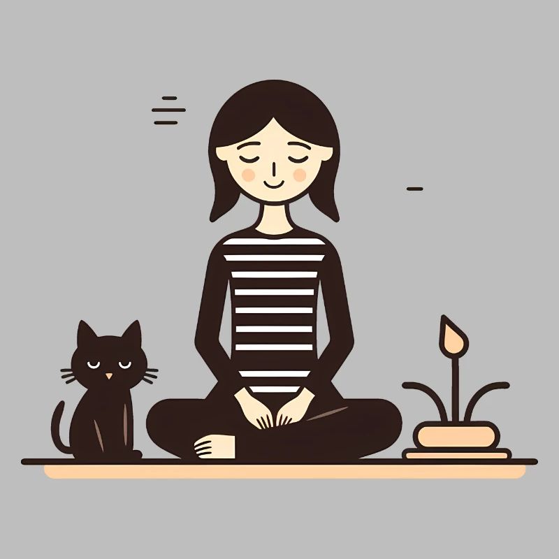 Se détendre avec un chat
