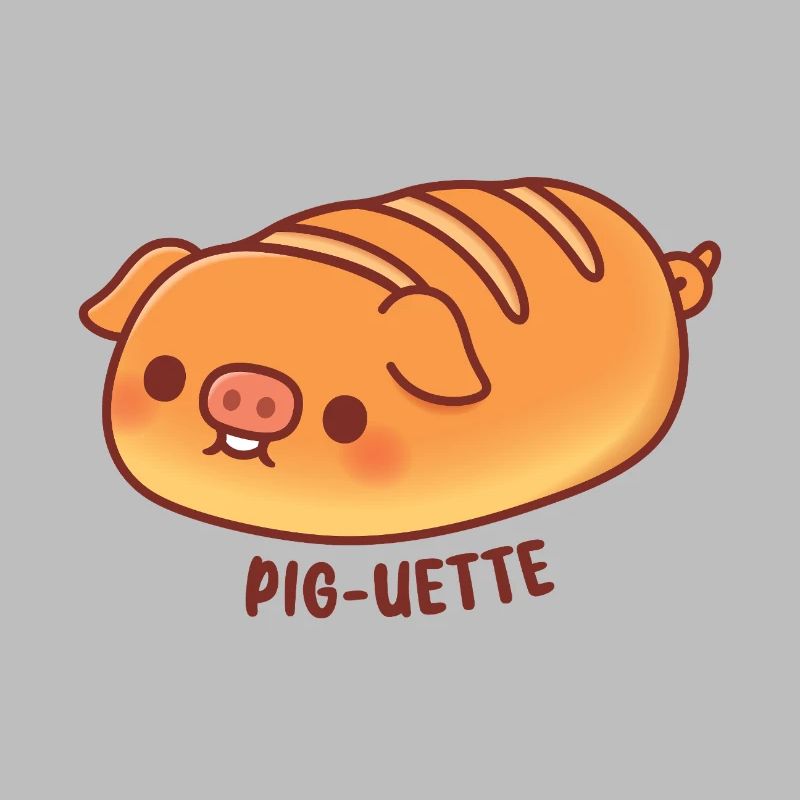 Mignonne baguette de cochon Pig-uette Drôle