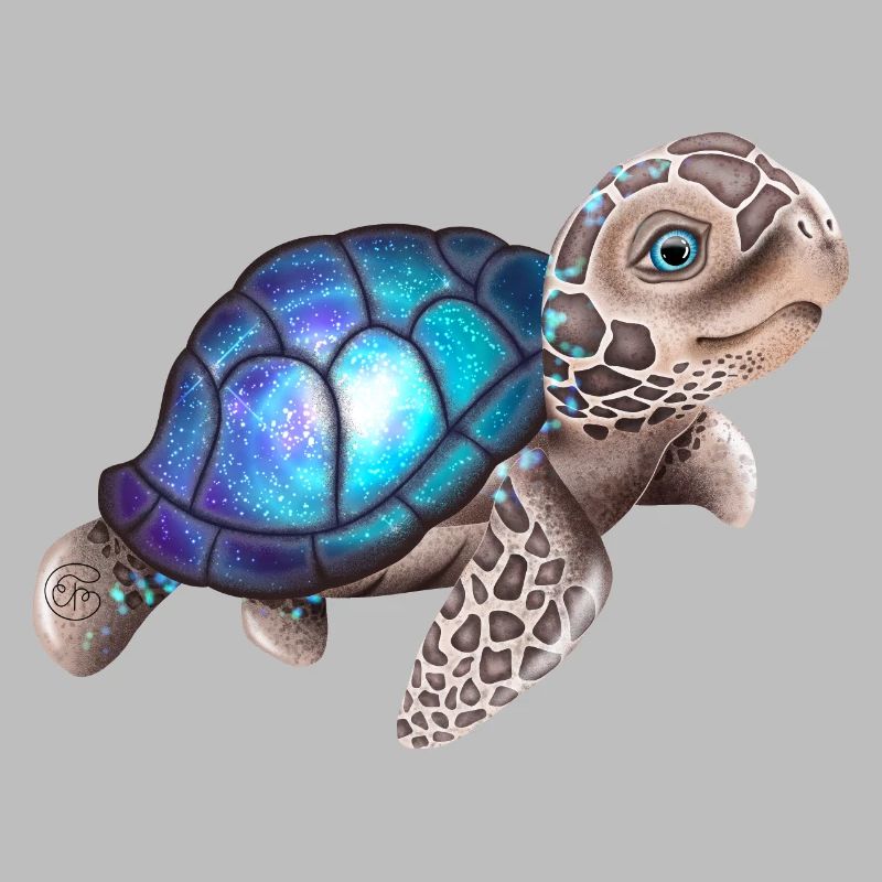 Sweet turtle with a galaxy | Space turtle