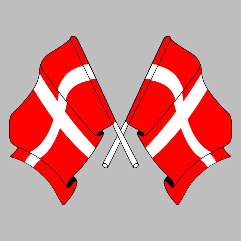 Two flags Denmark