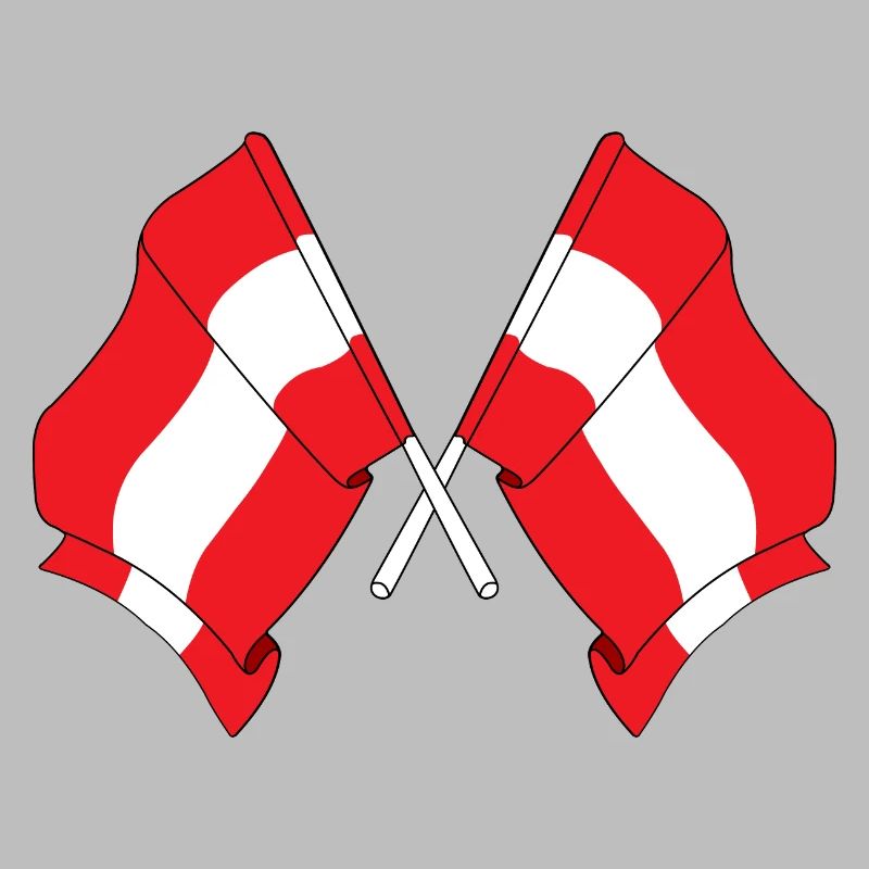 Two flags Austria