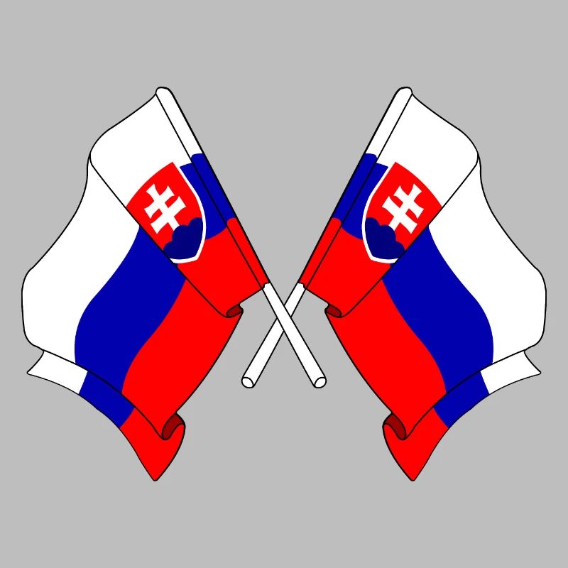 Two flags Slovakia