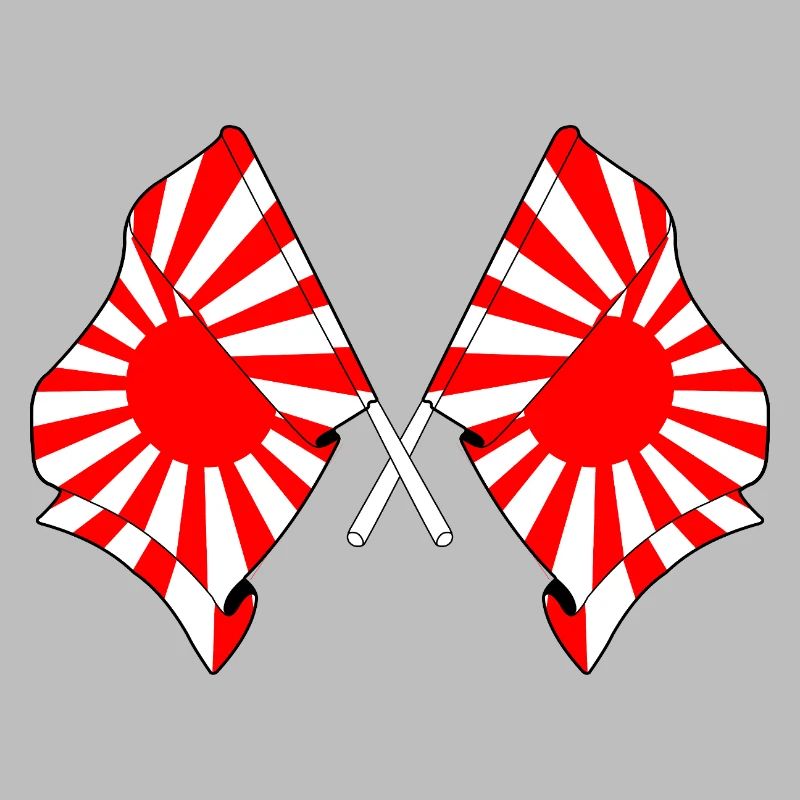 Drapeaux croisés du Soleil levant