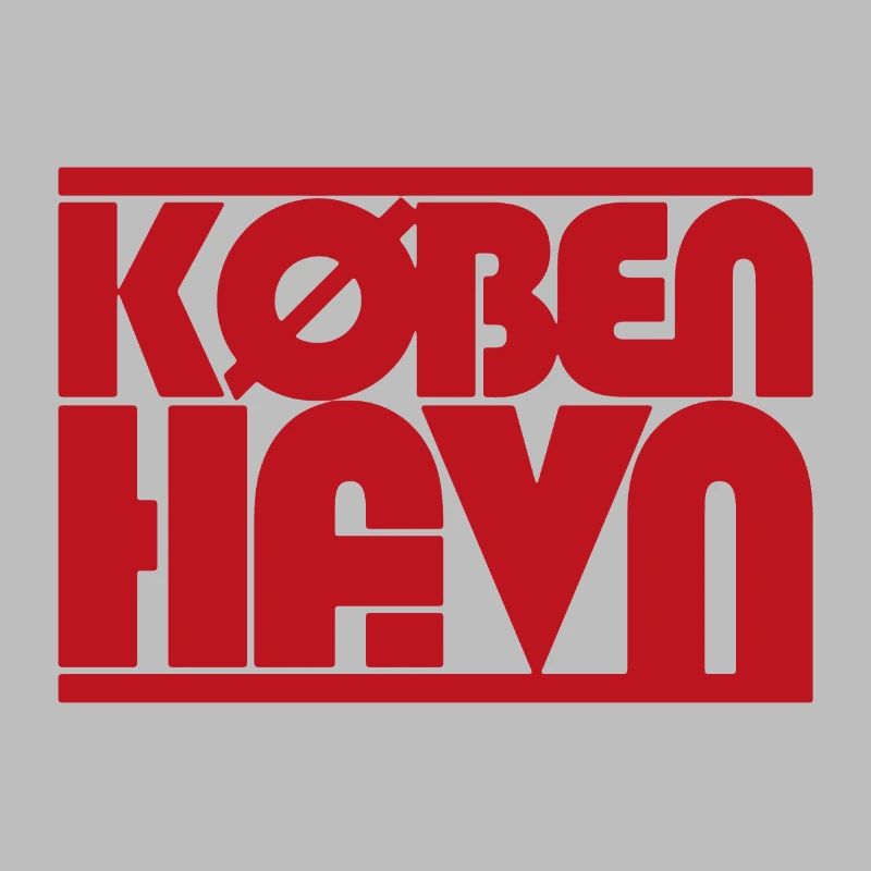 Copenhague, Danemark Description de la conception typographique