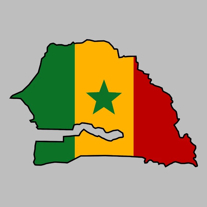Senegal Flag Map