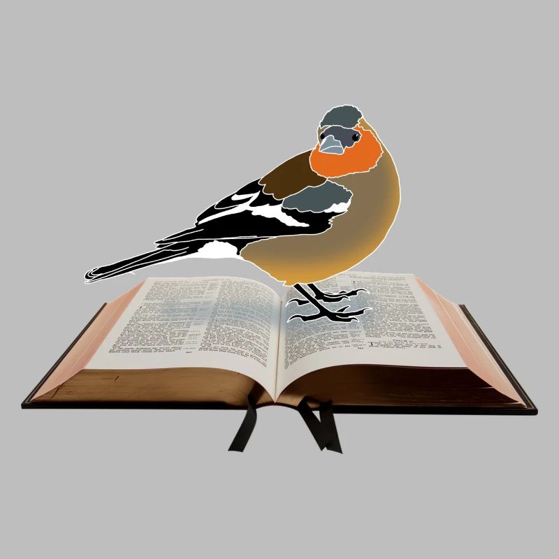 Chaffinch on book