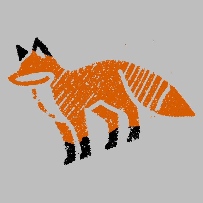 Renard rustique à l’aspect d’un timbre