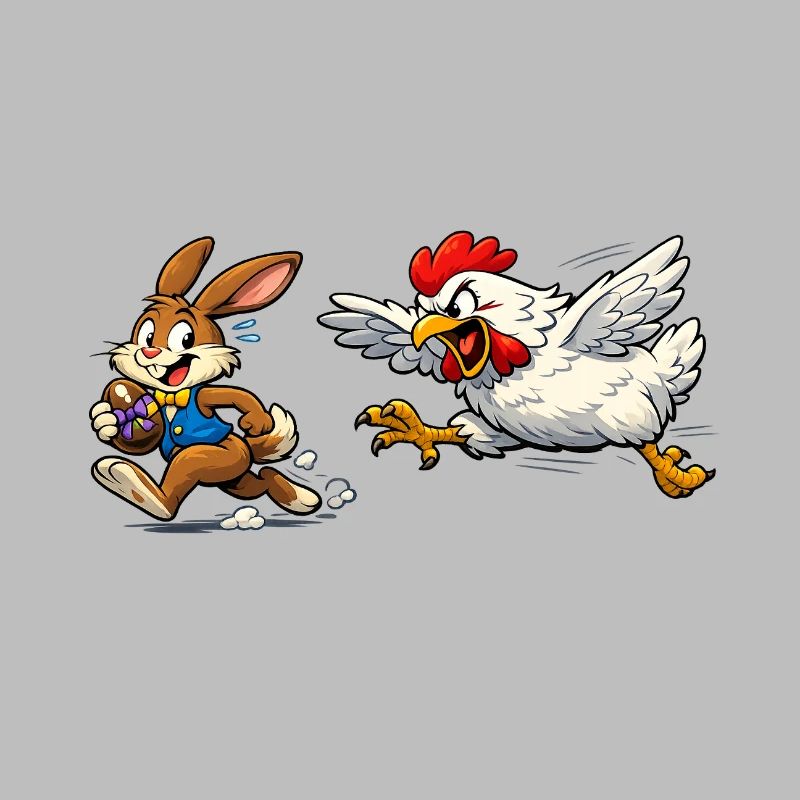 Easter bunny and chicken